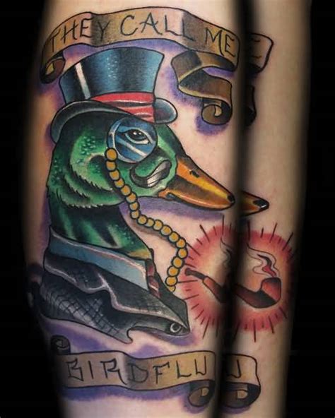 105 Tatuagens de patos (Com o seu significado)